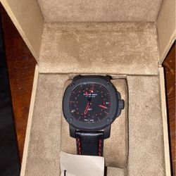 Burberry Black And Red Stripe Watch 