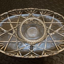 Mikasa Large crystal chip and dip set