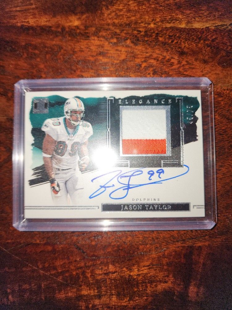 Jason Taylor Impeccable Patch Auto /75
