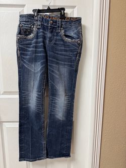 Mens rock revival jean