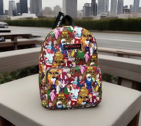 Futurama Mini Backpack Zoidberg, Bender, Philip J. Fry, Leela All Over Print