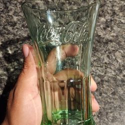 Coca Cola Libbey Flaired Lip Green Coke Glasses