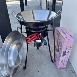 Cazo De Accero Con Vase I Quemadores I Comal Para Freir