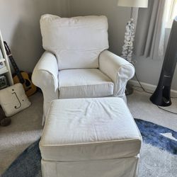 Pottery Barn “Basic” Glider & Ottoman