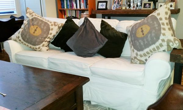 Pottery Barn Slipcover Sleeper Bed Sofa For Sale In White Plains