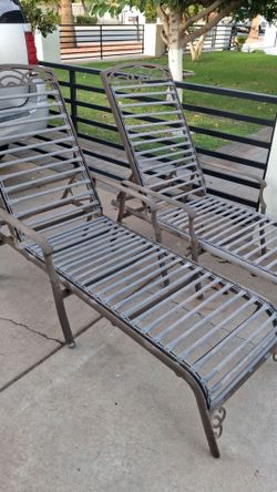 metal pool loungers