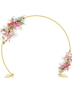 Round backdrop, stand, 8 feet, gold, wedding, balloon, arch stand, Round backdrop, stand, 8 feet, gold, wedding, balloon, arch stand, NEW