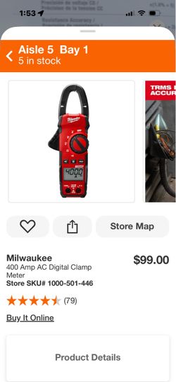Milwaukee 40 amp clamp meter