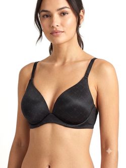 NWT Lauren Ralph Lauren Comfort Collction Logo Full Coverage T-Shirt Bra Bk 34DD