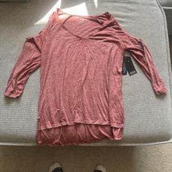 Ana 3/4 Sleeve Top With Peekaboo Shoulders