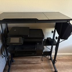Desk And Printer
