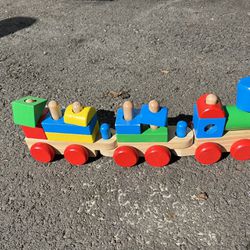 Kids Wood Train Set 