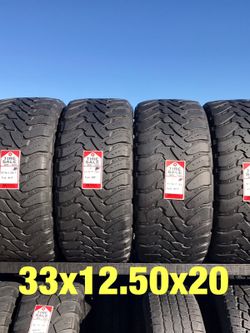 4 used tires 33x12.50x20 Toyo MT