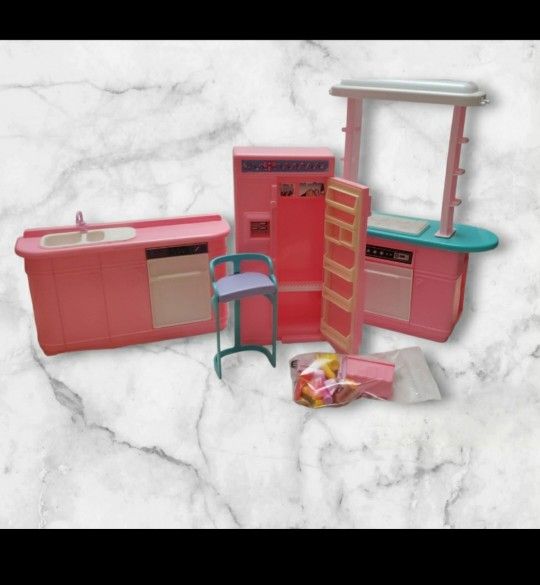vintage Barbie Kitchen set from 1990's