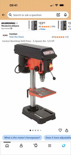 Ironton Benchtop Drill press