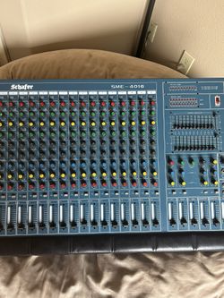 Vintage Mixing Board And Two Amps