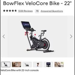 Bowflex Velocore Bike 