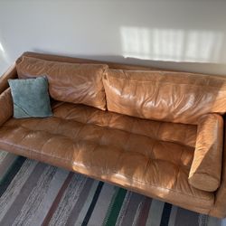 Cognac Leather Sofa