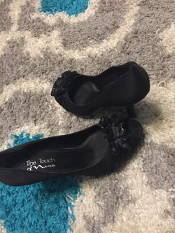 New Nina black peep toe heel