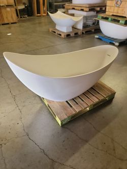 AB9951 White Solid Surface Resin Slipper Bathtub