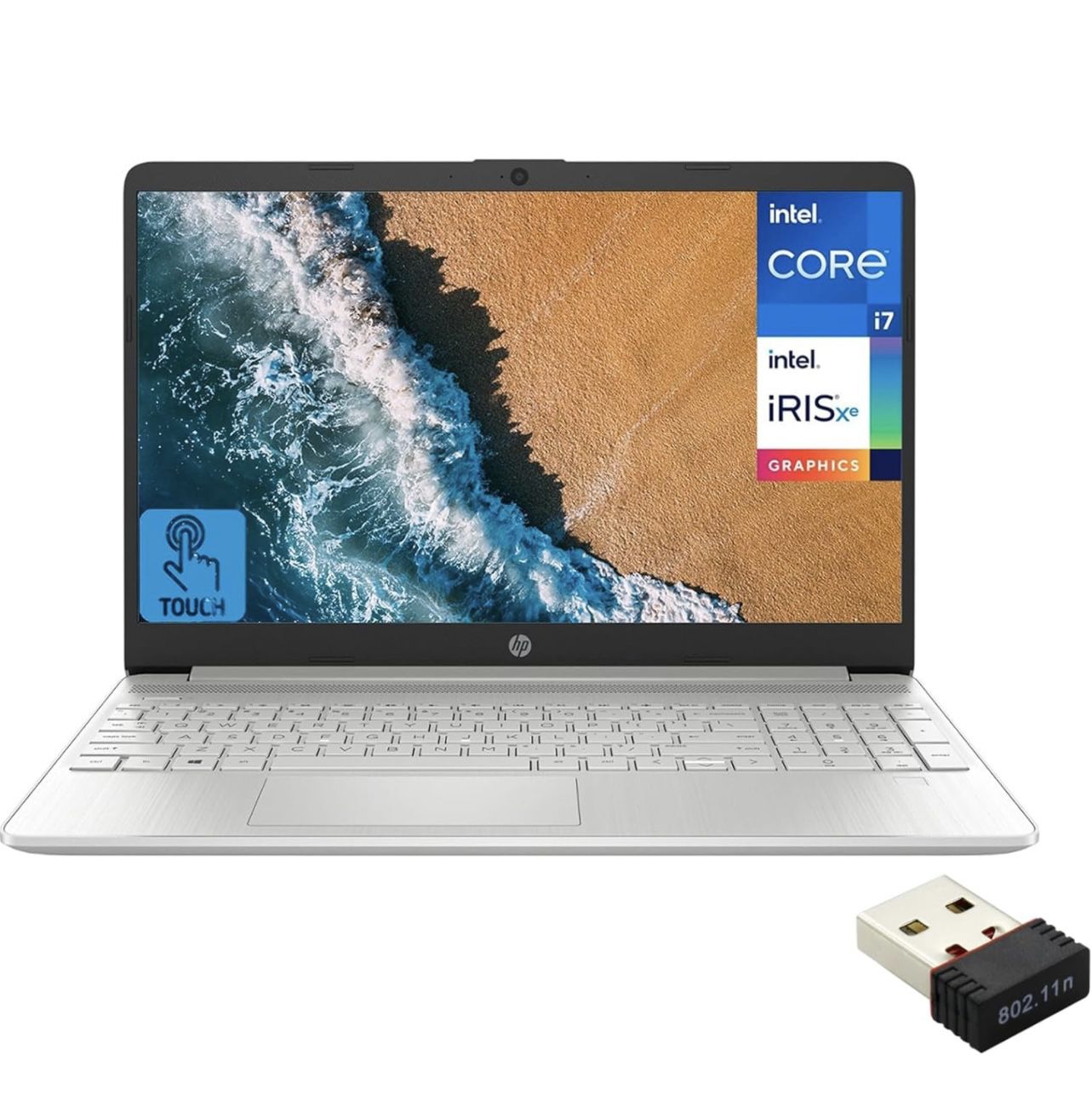 HP - 15.6" Touch-Screen Full HD Laptop - Intel Core i7 - 16GB Memory - 512GB SSD - Natural Silver