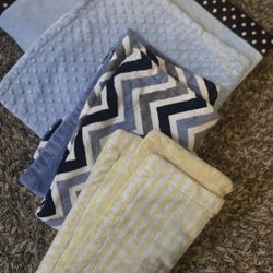 4 Soft (Minky) Baby Blankets 