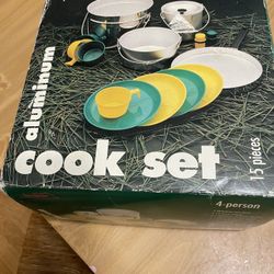 Campers, Hikers, Preppers: New Texsport Camp Cook Set For 4 With Utensils