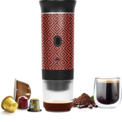 Portable Coffee Maker for Travel, Battery Powered Portable Electric Espresso Machine for Camping, Rechargeable Coffee Maker Self Heating