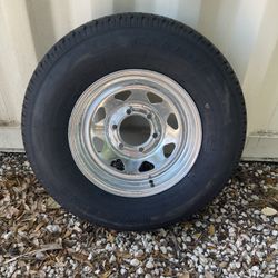 New 225-75-15inch Radial Trailer Tires On 6-lug galvanizedrims.$180/each
