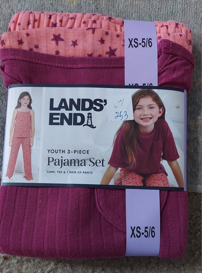 Girls 3 Piece Pajama Set