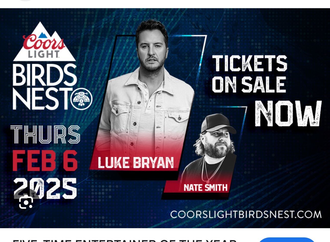 Birds Nest VIP - Thursday Luke Bryan