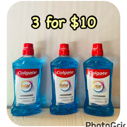 (3) Colgate Total Active Prevention Mouthwashes 33.8 fl oz each
