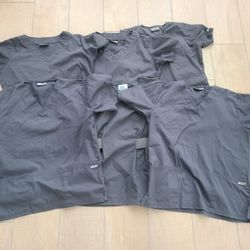 Lot Set Of Pewter Gray Scrubs For Women 