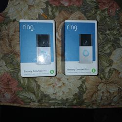 2 Ring Battery Doorbell Pro Cameras