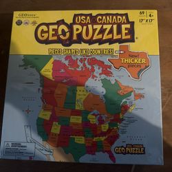 GEOToys 69 Piece Puzzle USA & CANADA