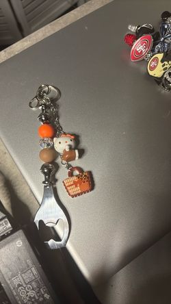 Bottle opener Hello Kitty Halloween Beaded Keychain