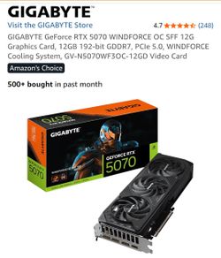GIGABYTE GeForce RTX 5070 WINDFORCE OC SFF 12G Graphics Card