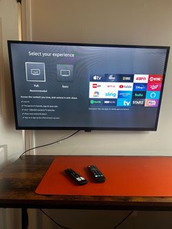 Insignia 35” Fire TV Smart LED TV + Full Motion Wall Mount + 2 Remotes