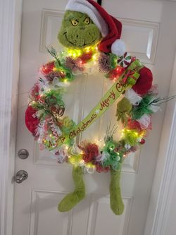 Homemade Grinch Wreath