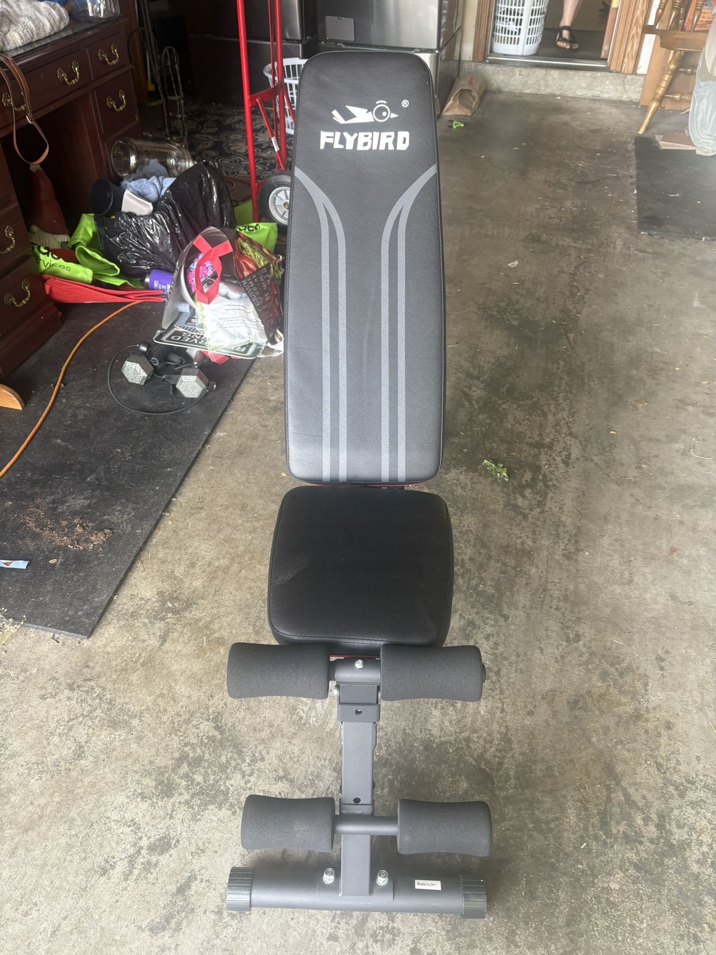 Work Out Bench + Weights