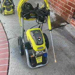 Ryobi 2500 Psi Electric Pressure Washer With Gun Holes And Nozzle Complete