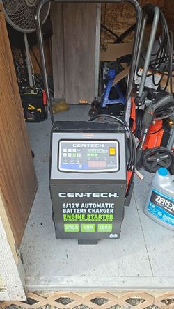 Cen-Tech 6/12V Heavy-Duty Battery Charger & Engine Starter (on wheels, 200A max jump)