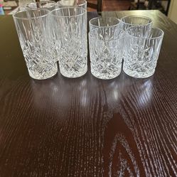 Crystal cups (8) pieces