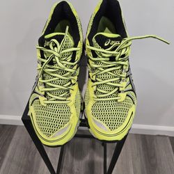 ASICS Gel-Sendai 2 Neon Yellow Black – Size 8.5 – Good Condition