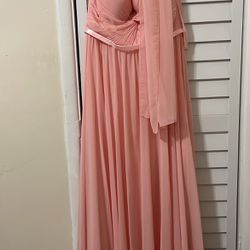 Pink Long Dress For Wedding 