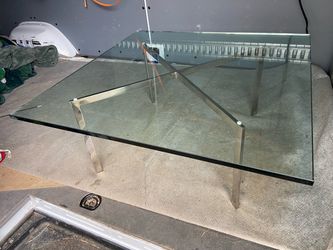 Modern Barcelona Stainless Coffee Table by Mies van der Rohe for Knoll