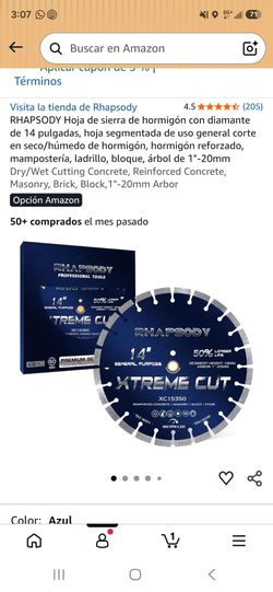 Rhapsody Xtreme Cut 14" Diamond Saw Blade