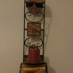 2 Pc Wall Decor With Candles 