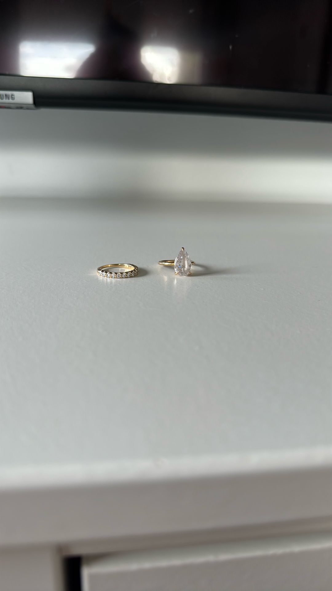 2 Carat Lab Grown Diamond Pear Shape Ring