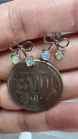 Ethiopian opal earrings mini size